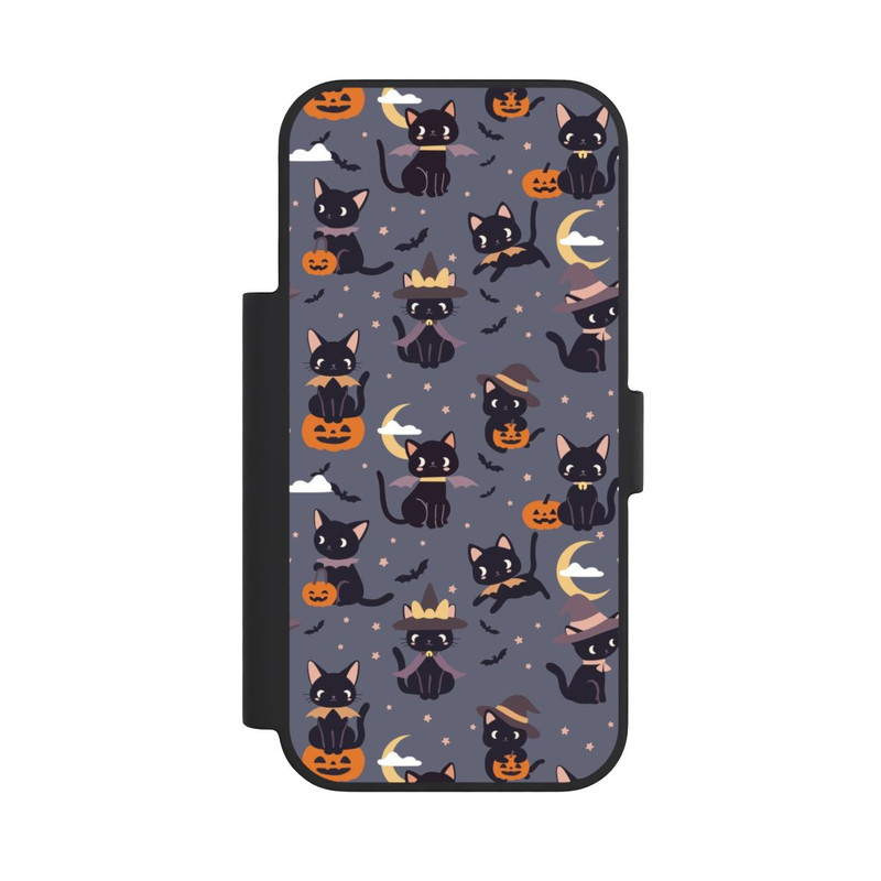 iPhone 18 Pro NIVOflip Cute Halloween Witch Cats and Pumpkins