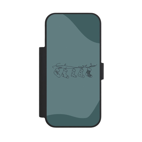 Apple iPhone 18 Pro NIVOflip Chaussettes de Noël Line Art Minimaliste