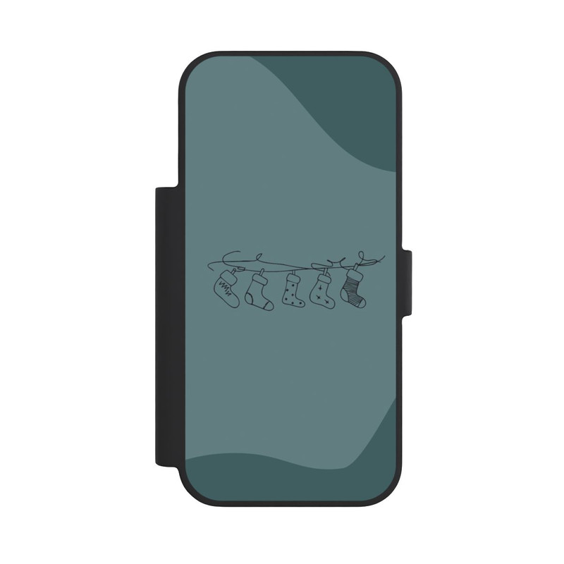 iPhone 18 Pro NIVOflip Chaussettes de Noël Line Art Minimaliste