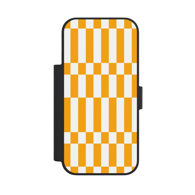 iPhone 18 Pro NIVOflip Motif à Carreaux d'Été Jaune Vif