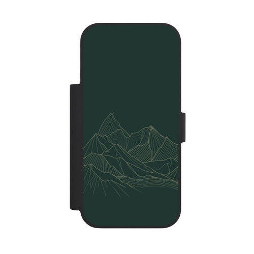 Apple iPhone 18 Pro NIVOflip Berg Line Art Grün