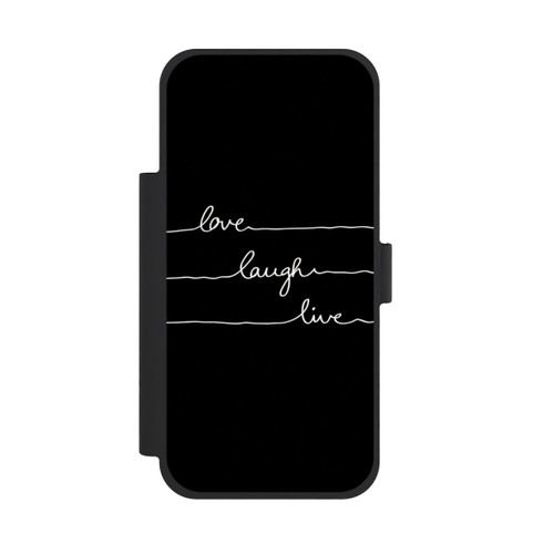 Apple iPhone 18 Pro Max NIVOflip Love Laugh Live blanc/noir