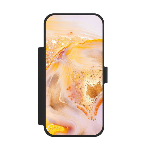 Apple iPhone 18 Pro Max NIVOflip Marbre Orange Scintillant