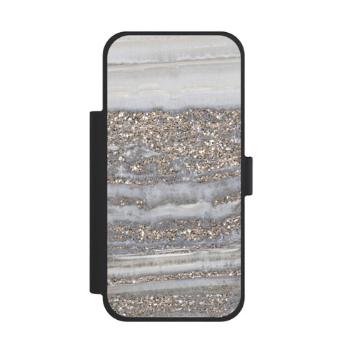 Apple iPhone 18 Pro Max NIVOflip White Glitter Marble Look