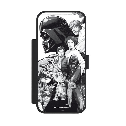 Apple iPhone 18 Pro Max NIVOflip Personnages StarWars - Noir et Blanc