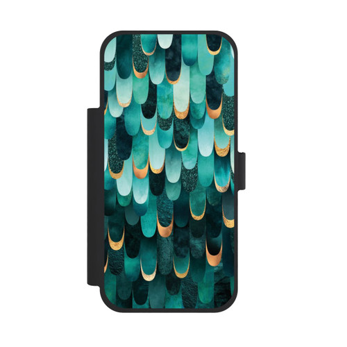 Apple iPhone 18 Pro Max NIVOflip Gefiedert Türkis Golddruck