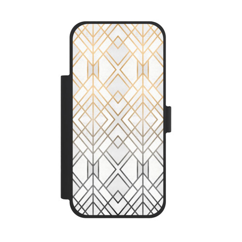 Apple iPhone 18 Pro Max NIVOflip Gold und Grauer Geo Golddruck
