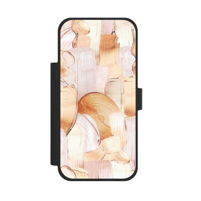 iPhone 18 Pro Max NIVOflip Weiß/Gold Pinsel Muster