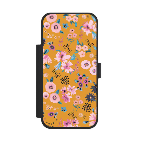 Apple iPhone 18 Pro Max NIVOflip Petites Fleurs Jaune Moutarde