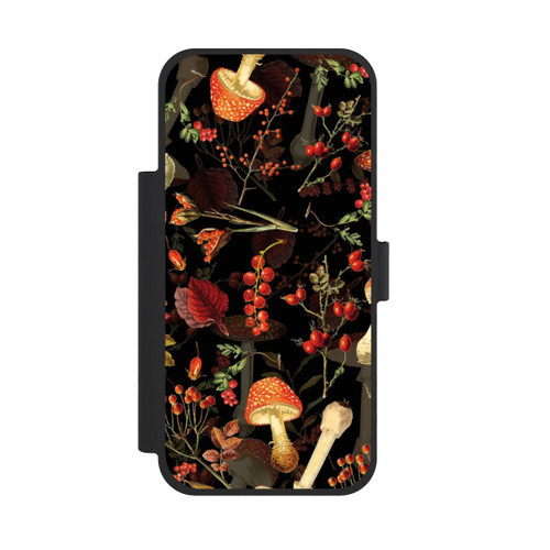 Apple iPhone 18 Pro Max NIVOflip Mushroom Pattern Black