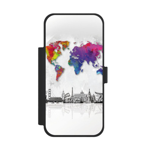 Apple iPhone 18 Pro Max NIVOflip Weltkarte mit Skyline