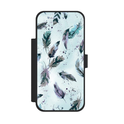 Apple iPhone 18 Pro Max NIVOflip Plumes Magiques Bleu Doux