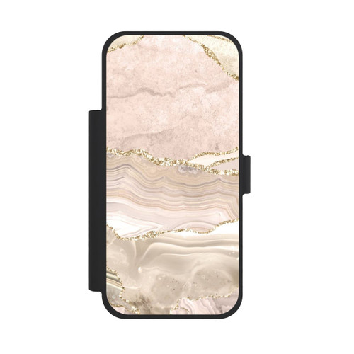Apple iPhone 18 Pro Max NIVOflip Marmor rosa-goldene Streifen