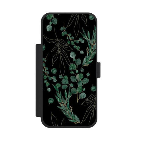 Apple iPhone 18 Pro Max NIVOflip Feuilles d'Eucalyptus Fond Noir