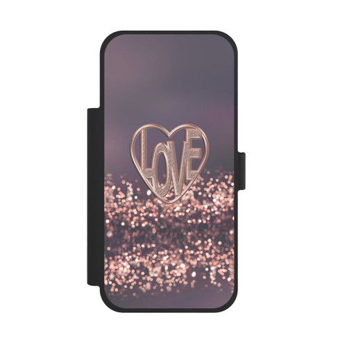Apple iPhone 18 Pro Max NIVOflip LOVE Glitzerrosa