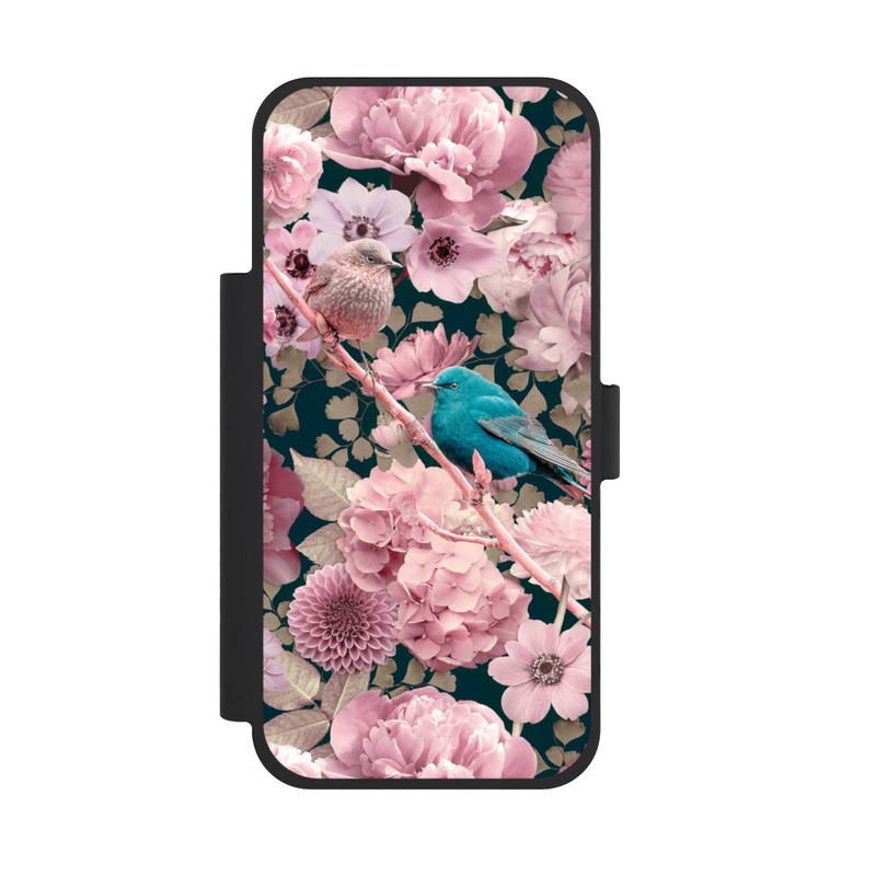iPhone 18 Pro Max NIVOflip Spatzen im rosa Blumenmuster