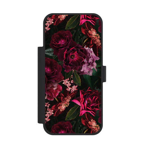Apple iPhone 18 Pro Max NIVOflip Fleurs rouge foncé et roses