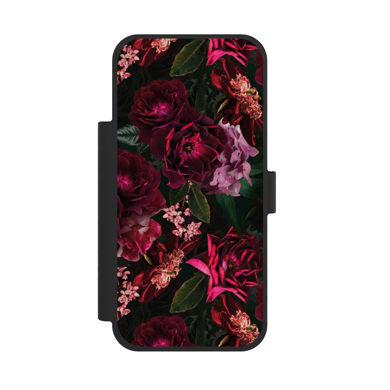 iPhone 18 Pro Max NIVOflip Fleurs rouge foncé et roses