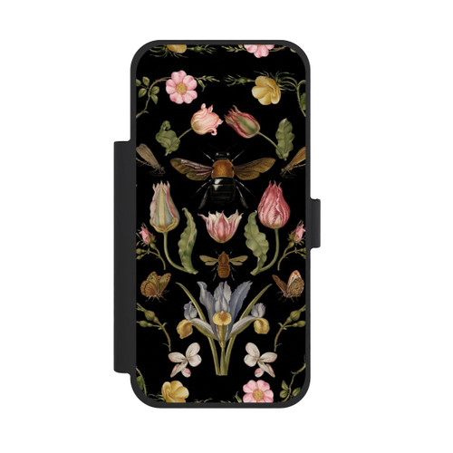 Apple iPhone 18 Pro Max NIVOflip Wildblumen und Biene Schwarz