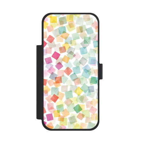 Apple iPhone 18 Pro Max NIVOflip Confettis Plaids Géométriques Arc-en-ciel