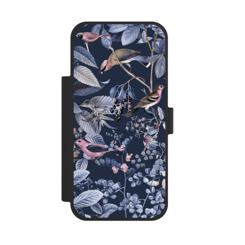 Apple iPhone 18 Pro Max NIVOflip Oiseaux et Baies Bleu