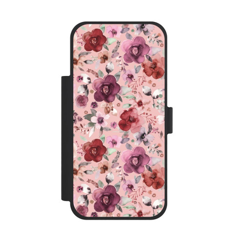 Apple iPhone 18 Pro Max NIVOflip Üppiger romantischer Blumenstrauß rosa