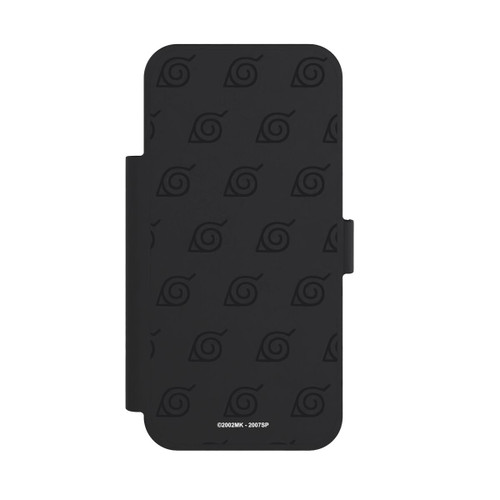 Apple iPhone 18 Pro Max NIVOflip Konoha Pattern Noir sur Fond Transparent