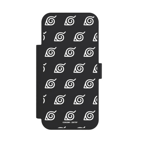 Apple iPhone 18 Pro Max NIVOflip Konoha Pattern Blanc sur Fond Transparent