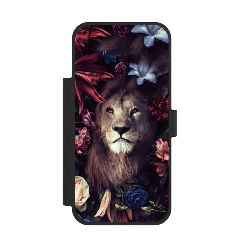 iPhone 18 Pro Max NIVOflip Löwe Blumenrahmen