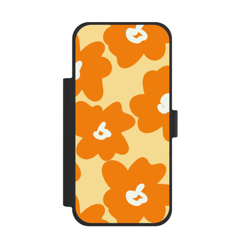 Apple iPhone 18 Pro Max NIVOflip Fleurs Rétro Jaune &amp; Orange