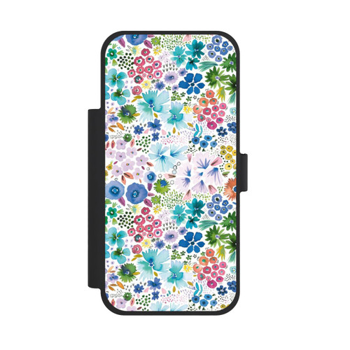 Apple iPhone 18 Pro Max NIVOflip Kunstvolle kleine Frühlingsblumen blau