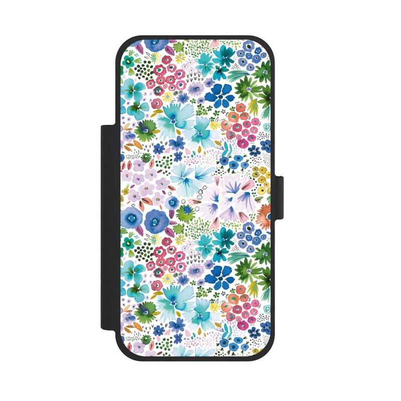 iPhone 18 Pro Max NIVOflip Kunstvolle kleine Frühlingsblumen blau