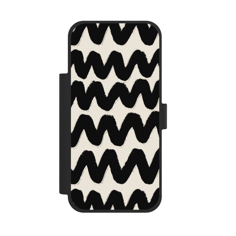 iPhone 18 Pro Max NIVOflip Vagues Noires Pattern