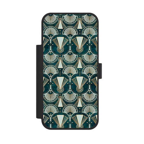 Apple iPhone 18 Pro Max NIVOflip Art Deco Green Pattern