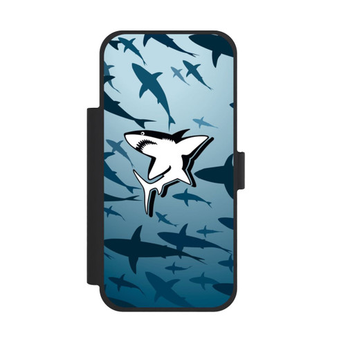 Apple iPhone 18 Pro Max NIVOflip Haie Muster Blau