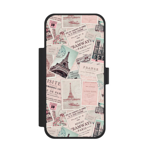 Apple iPhone 18 Pro Max NIVOflip Vintage Paris Postcards Pattern