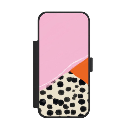 Apple iPhone 18 Pro Max NIVOflip Pink and Orange Modern Art with Dots