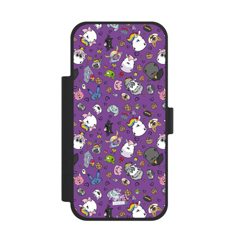 Apple iPhone 18 Pro Max NIVOflip Muster Lila Hintergrund Pummeleinhorn