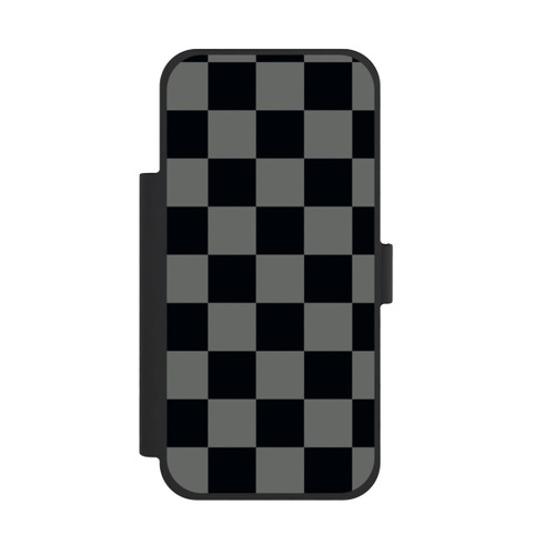 Apple iPhone 18 Pro Max NIVOflip Checked Pattern Black Grey
