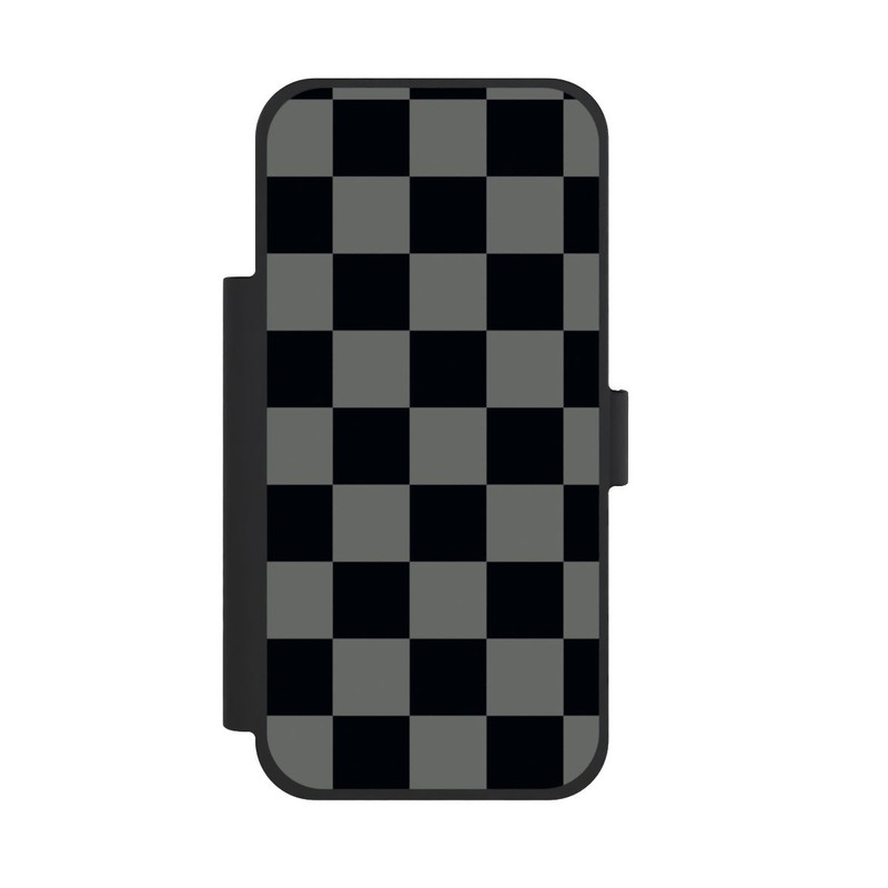 iPhone 18 Pro Max NIVOflip Checked Pattern Black Grey