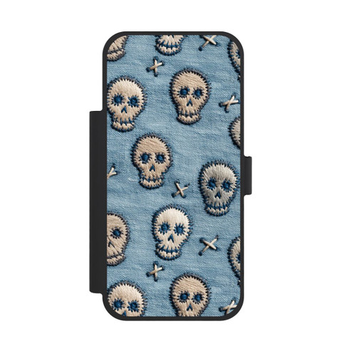 Apple iPhone 18 Pro Max NIVOflip Skulls on Jeans Pattern