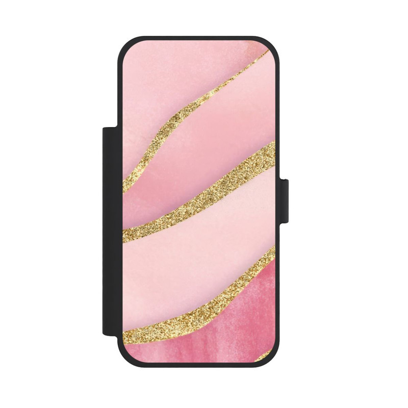 iPhone 18 Pro Max NIVOflip Pink Marble Goldprint Stripes