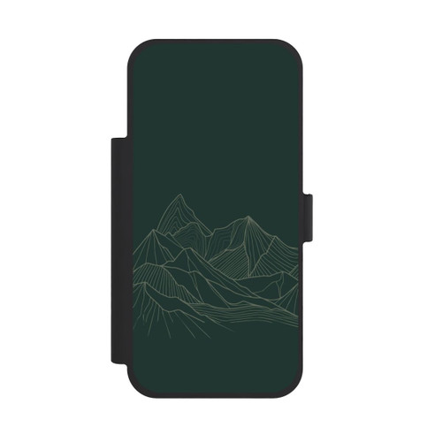 Apple iPhone 18 Pro Max NIVOflip Berg Line Art Grün