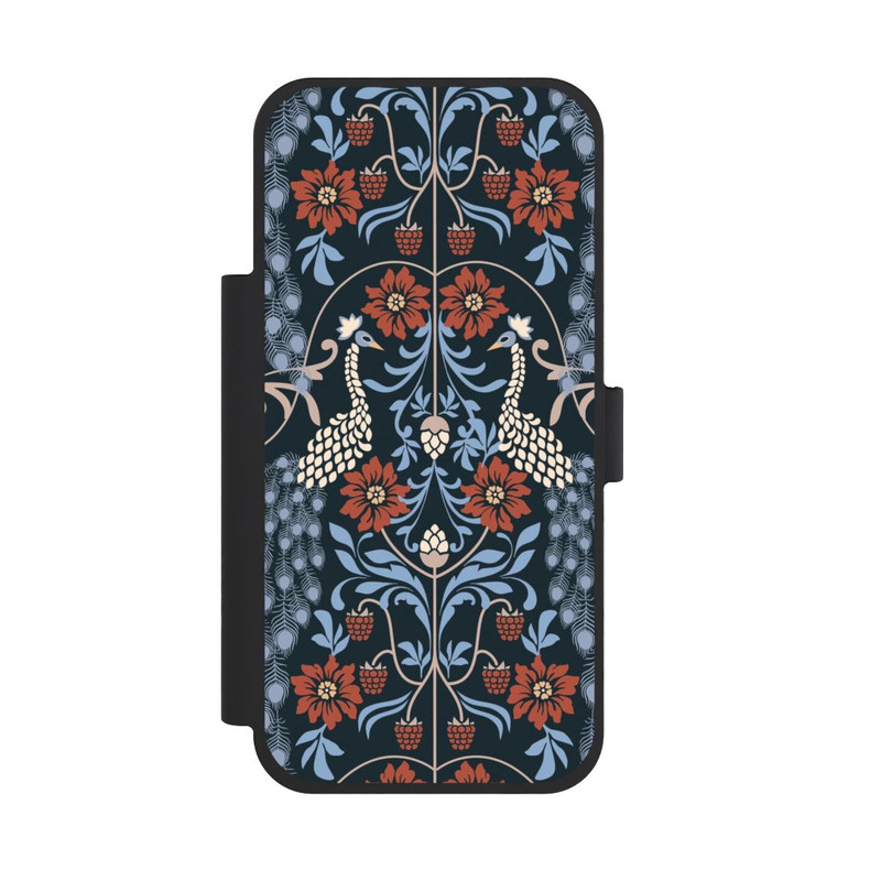 iPhone 18 Pro Max NIVOflip Vintage Peacock Garden Arts and Crafts Floral Dark