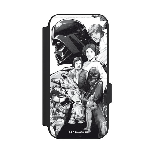 Google Pixel 11 NIVOflip StarWars Charaktere - Schwarz-Weiß