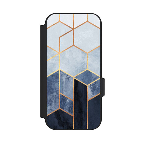 Google Pixel 11 NIVOflip Impression d'or d'hexagones bleus doux