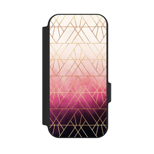 Google Pixel 11 NIVOflip Triangles ombrés roses imprimé doré