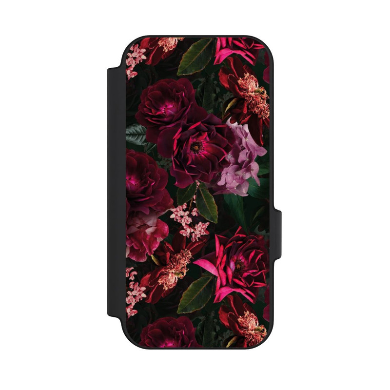 Pixel 11 NIVOflip Fleurs rouge foncé et roses
