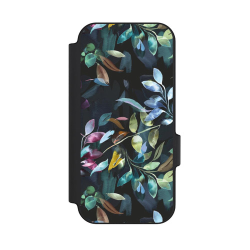 Google Pixel 11 NIVOflip Mystische Aquarellblätter schwarz