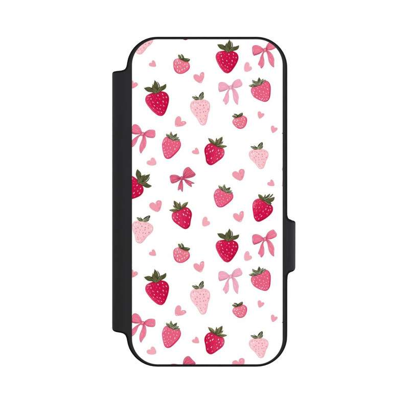 Pixel 11 NIVOflip Erdbeer Herz Schleifen Muster Pink